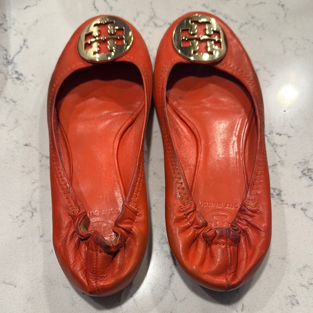 Tory Burch Red Ballet Flats